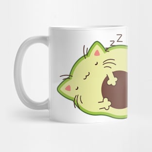 Sleeping avocado cat Mug